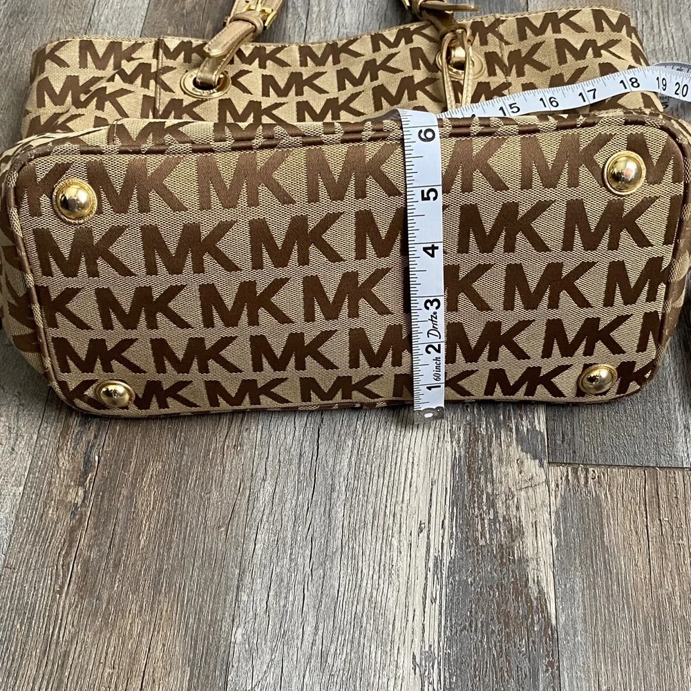 Michael Kors Brown and Gold Signature Tote